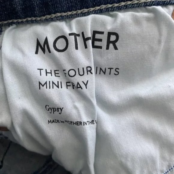 Mother Denim Gypsy The Four Points Mini Fray Jean Women Skirt Size 27 - Picture 4 of 5